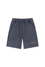 Washed Waffle Knit Shorts - Blue.