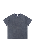 Washed Waffle Knit T-Shirt - Blue.