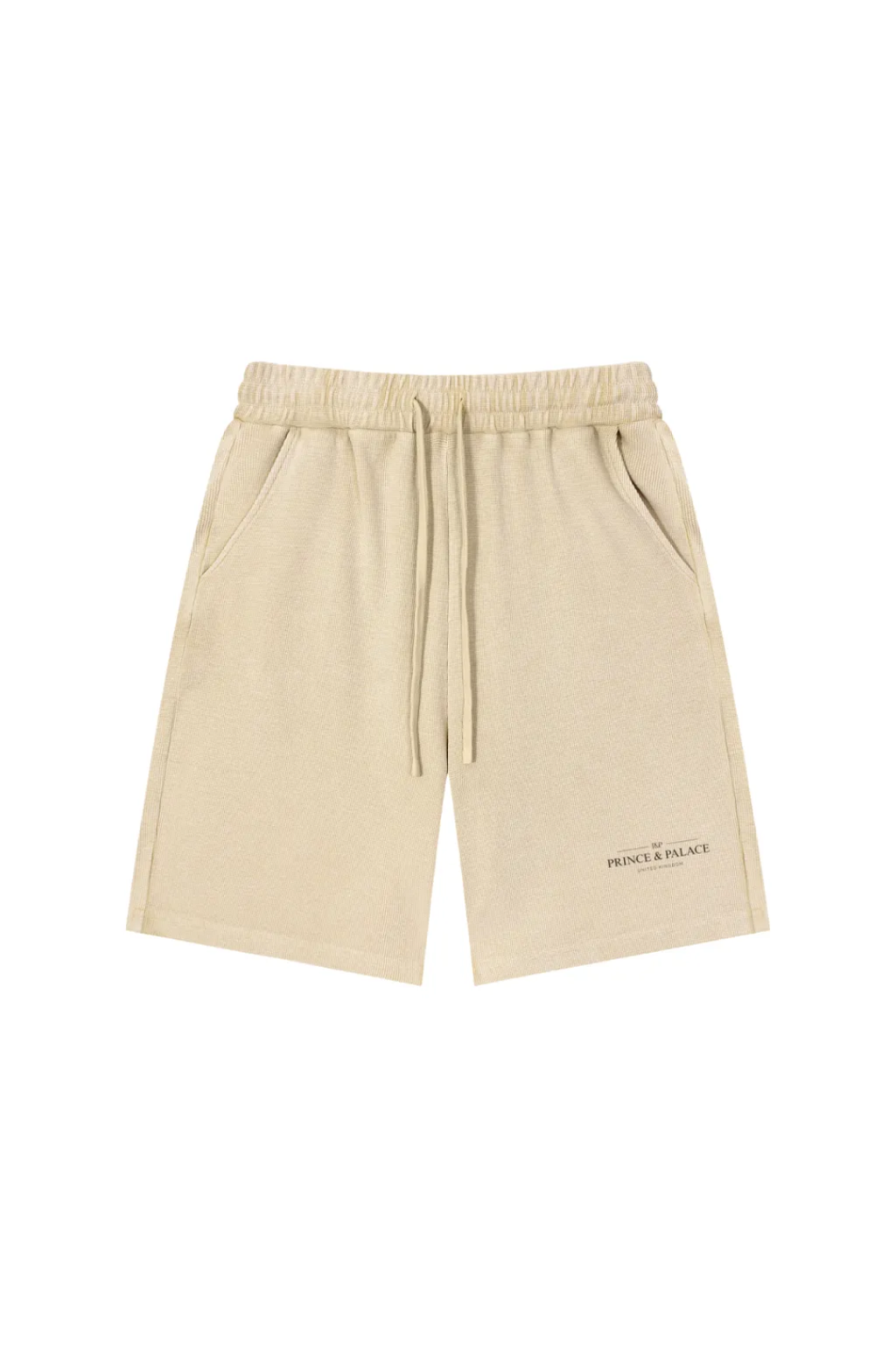 Washed Waffle Knit Shorts - Apricot.