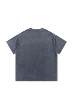 Washed Waffle Knit T-Shirt - Blue.