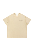Washed Waffle Knit T-Shirt - Apricot.