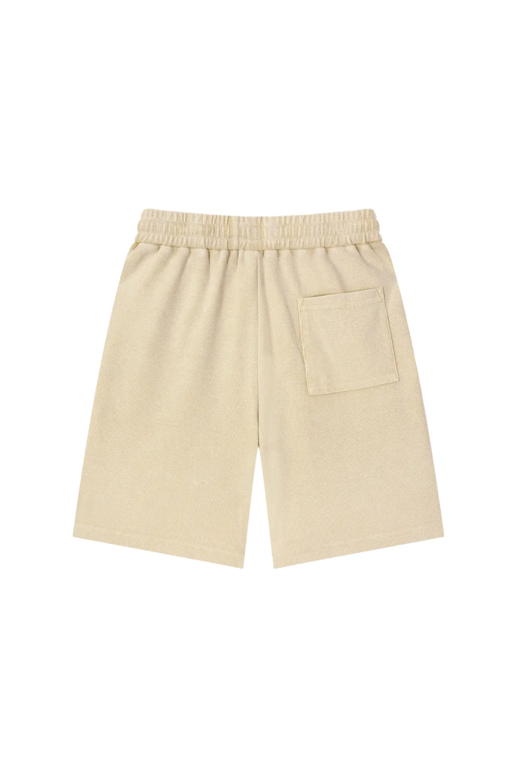 Washed Waffle Knit Shorts - Apricot.