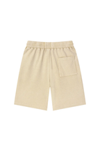 Washed Waffle Knit Shorts - Apricot.