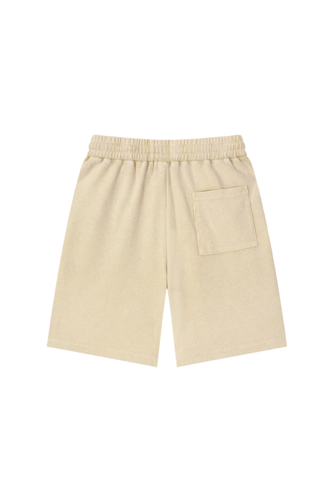 Washed Waffle Knit Shorts - Apricot.