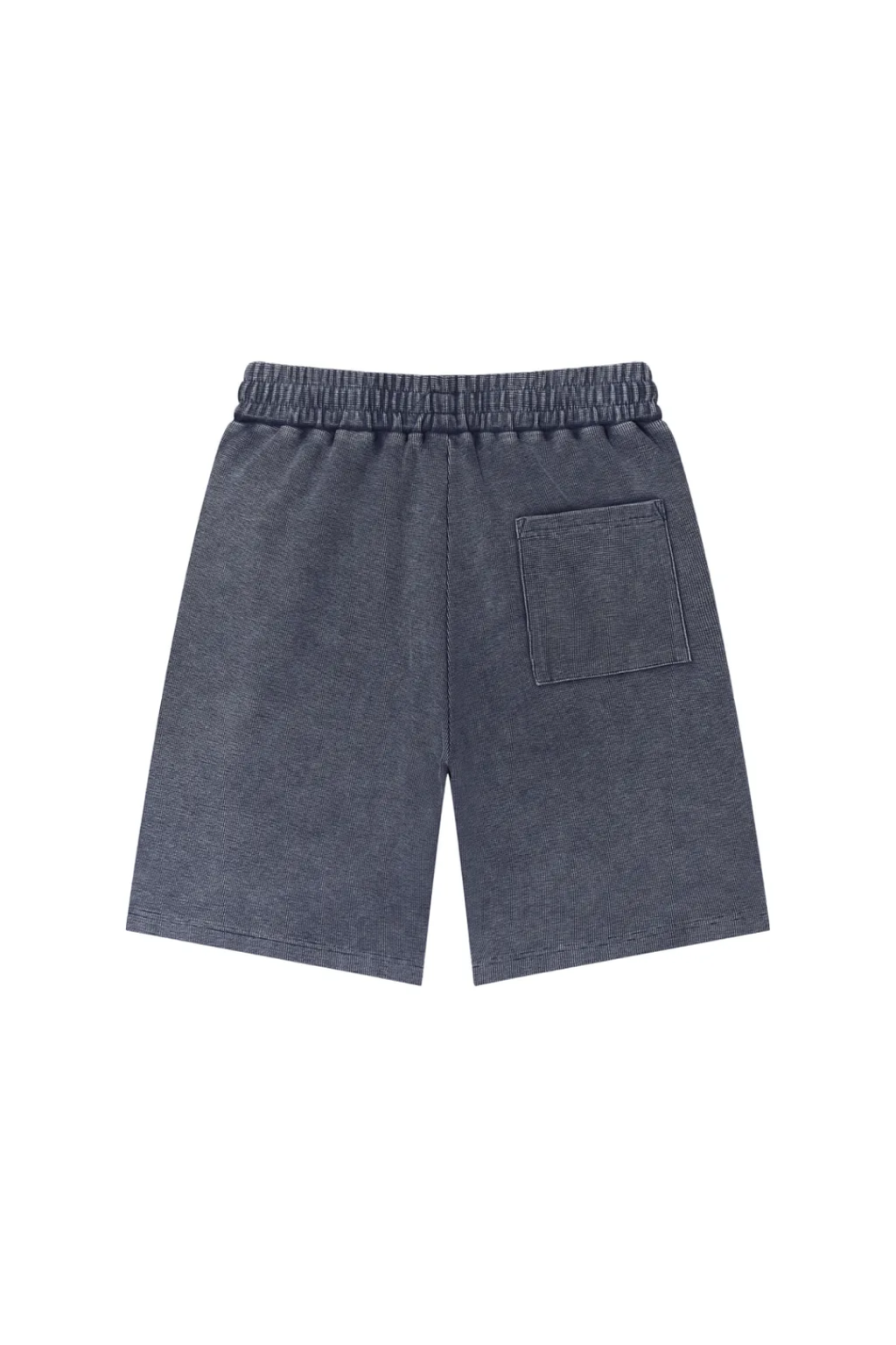 Washed Waffle Knit Shorts - Blue.