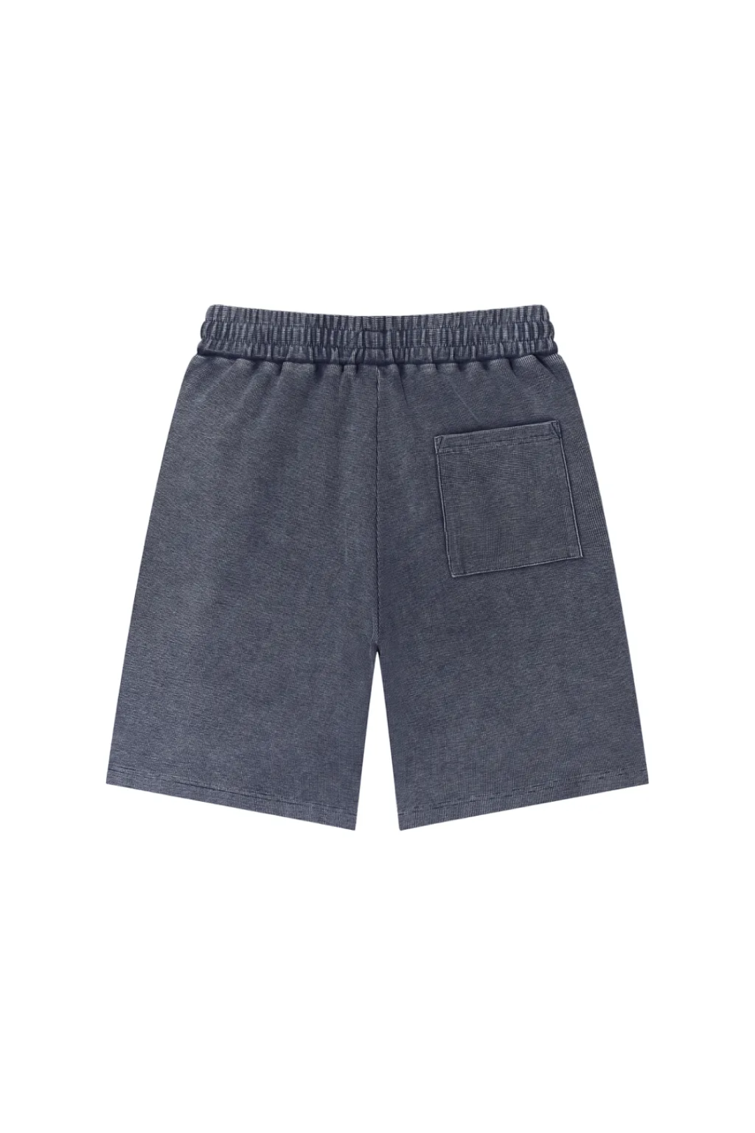 Washed Waffle Knit Shorts - Blue.